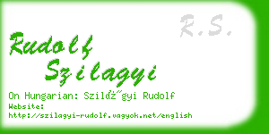 rudolf szilagyi business card